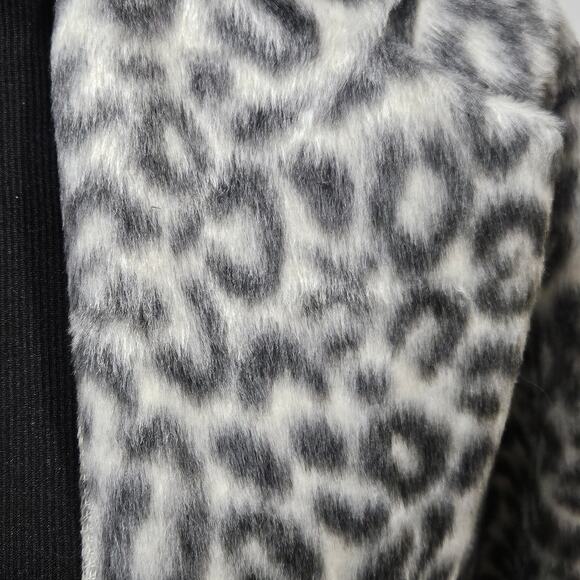 A New Day Womens Faux Raw Hide Cheetah Long Open Cardigan XLarge Glam Hipster - Picture 6 of 10